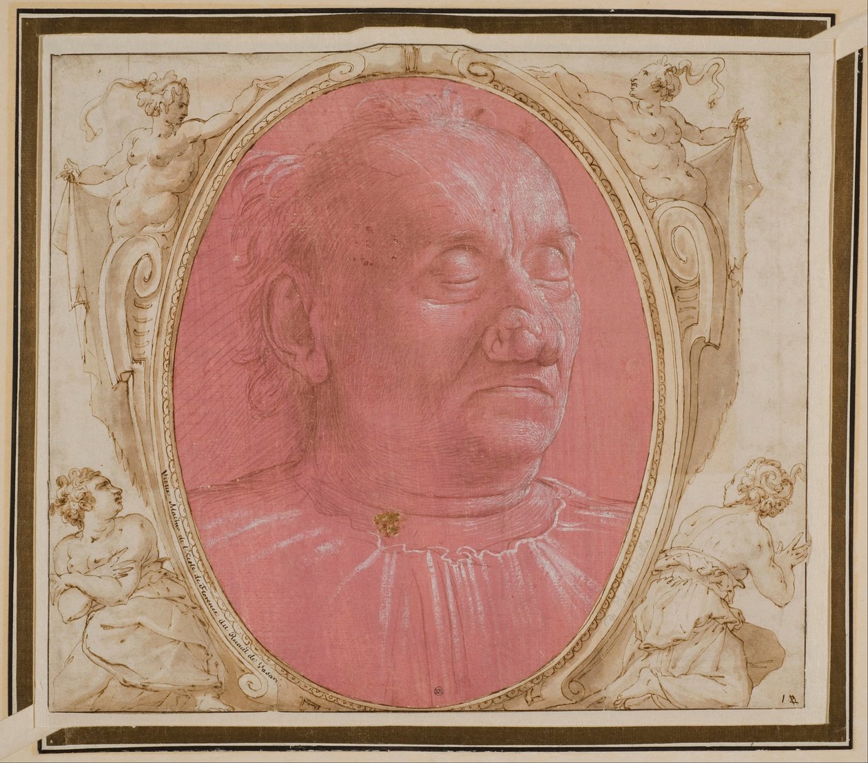 Visage d'un vieil homme - رأس رجل عجوز - غيرلاندايو ، دومينيكو (1449-1494) - ج. 1490 - قلم ، فرشاة ، ألوان مائية ، حبر هندي على ورق - 28،8 × 21،4 - المتحف الوطني ستوكهولم بواسطة دومينيكو غيرلاندايو