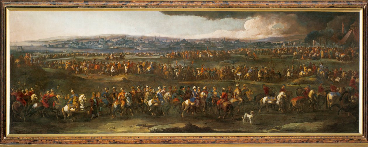 الأتراك أمام القسطنطينية (لوحة على قماش) بواسطة دومينيكو (1612 75) جارجولو