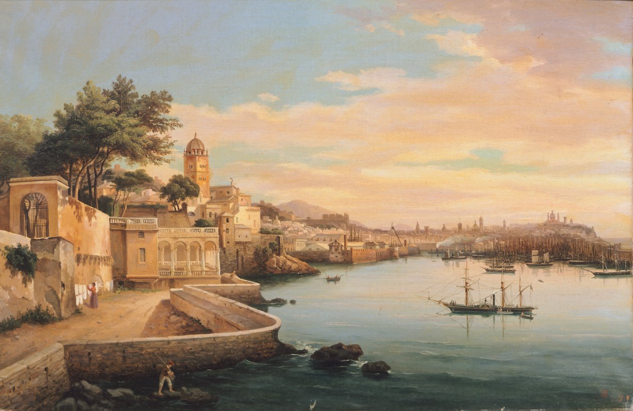 منظر جنوة من حدائق Palazzo Doria Pamphilj ، بواسطة Pasquale Domenico Cambiaso (1811-1894) ، إيطاليا بواسطة دومينيكو كامبياسو