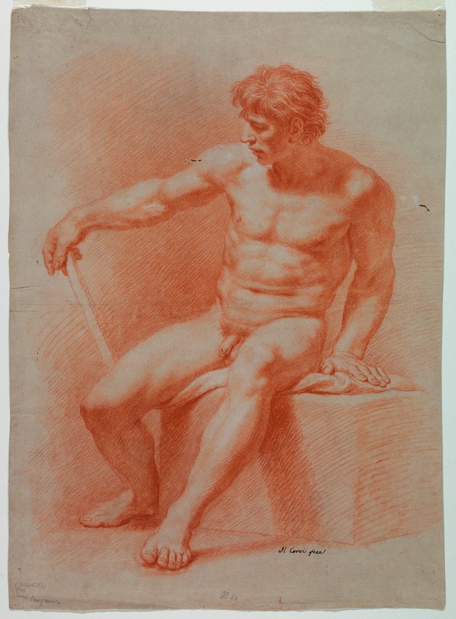 رسم، رسم، عارية، حوالي عام 1740 بواسطة دومينيكو كورفي