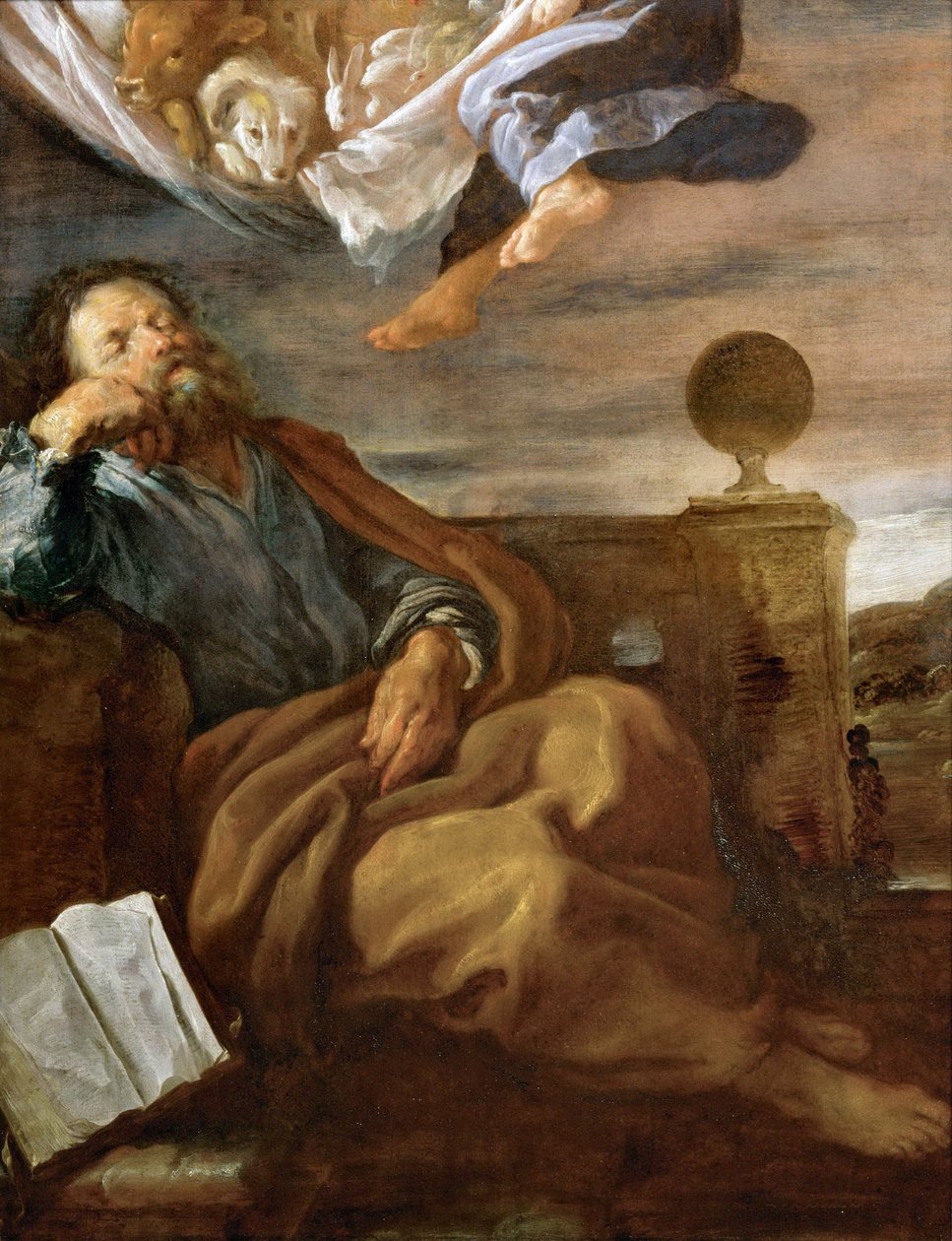 Baroque: Pierre et la vision de la grande nappe - رؤية بيتر لصفيحة بها حيوانات بقلم فيتي ، دومينيكو (1588 / 90-1623) ، حوالي 1619. زيت على خشب ، 66 × 51. متحف تاريخ الفن ، فيينا بواسطة دومينيكو فيتي أو فيتي