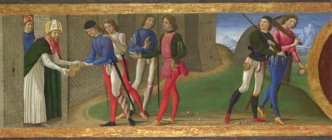 أسطورة القديسين Justus و Clement of Volterra ، ca 1479 بواسطة دومينيكو غيرلاندايو