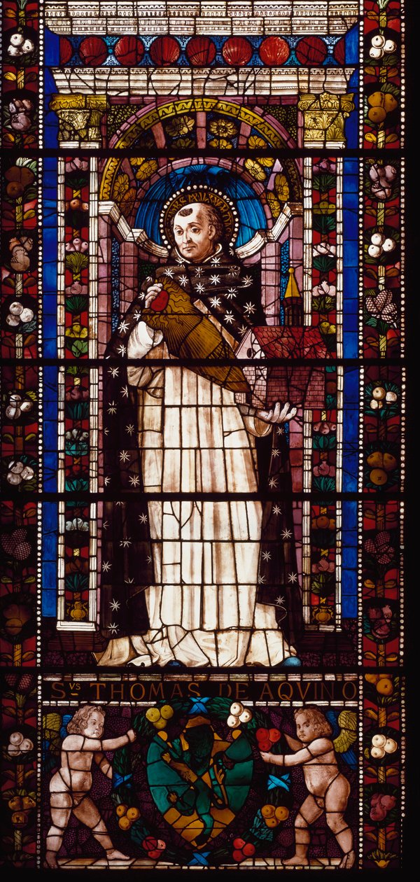 Representation of Saint Thomas Aquinas (Stained glass بواسطة دومينيكو غيرلاندايو