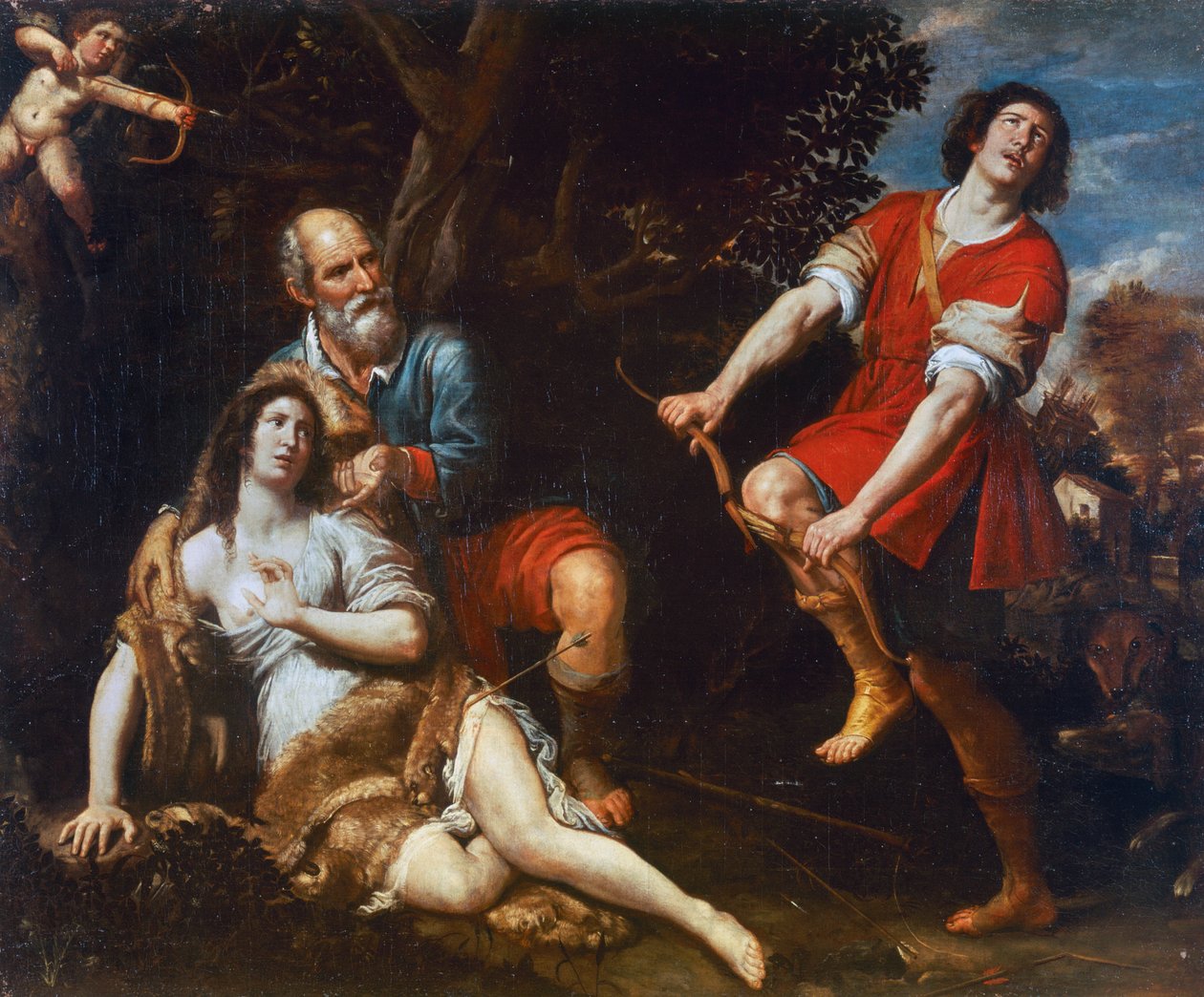 سيلفيو ودوريندا ، لدومينيكو فياسيلا (1589-1669) ، زيت على قماش بواسطة دومينيكو ايل سارزانا فياسيلا