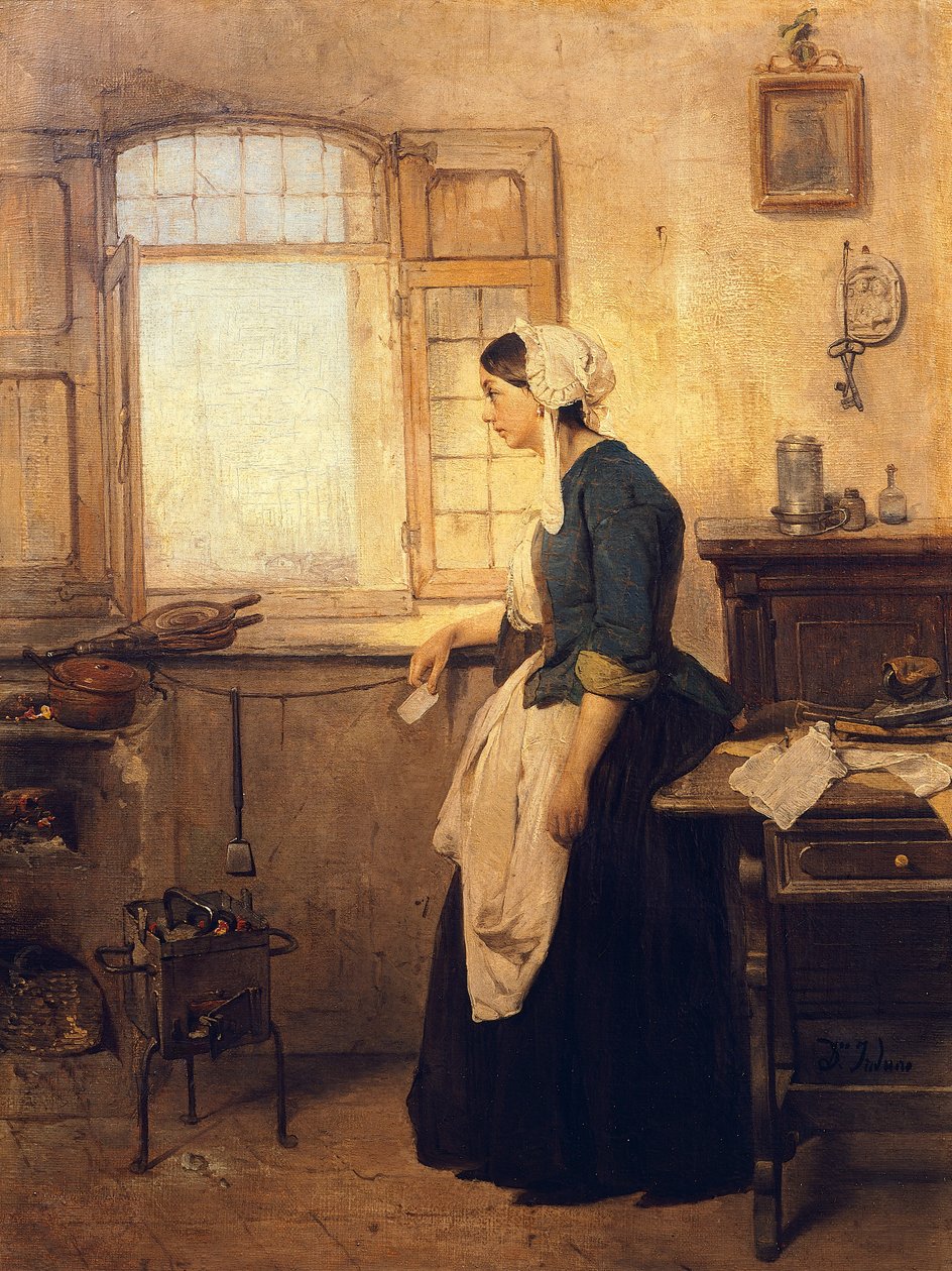 رسالة دومينيكو إندونو (1815-1878) زيت على قماش بواسطة دومينيكو إندونو