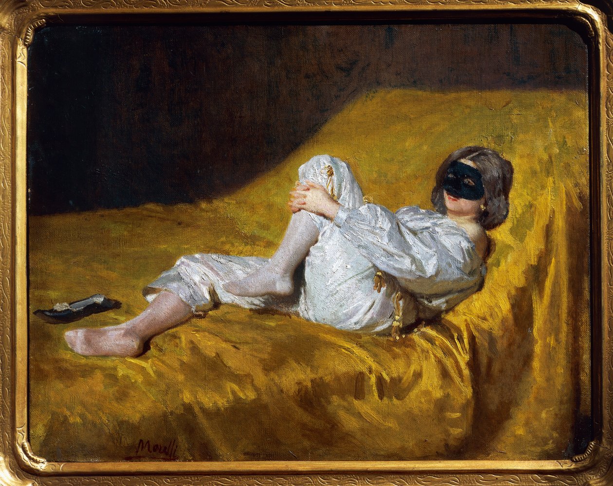 Mask (oil on canvas) بواسطة دومينيكو موريلي