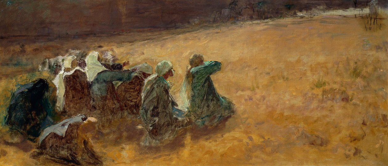 The Maries Attend the Crucifixion of Christ, detail (oil on canvas) بواسطة دومينيكو موريلي