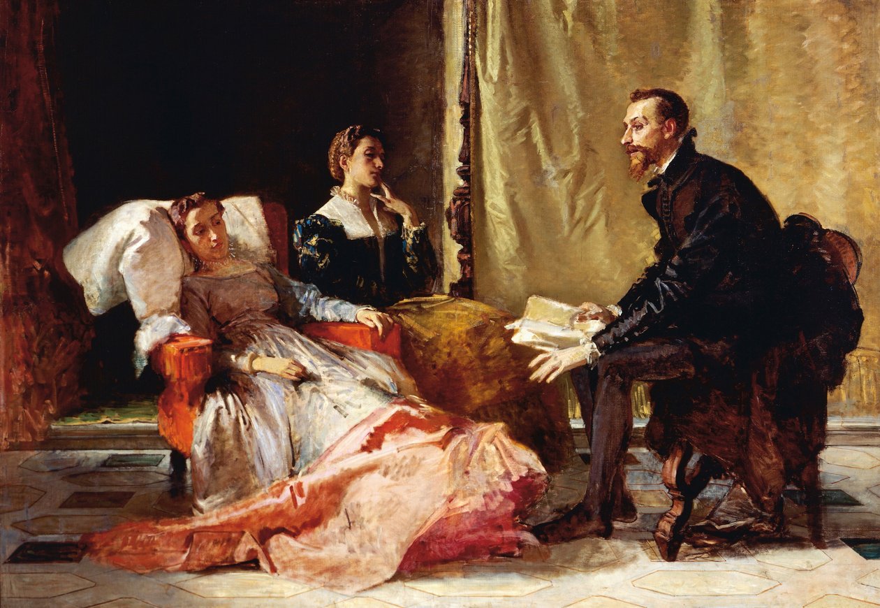 Torquato Tasso reading Liberated Jerusalem to Eleonora d
