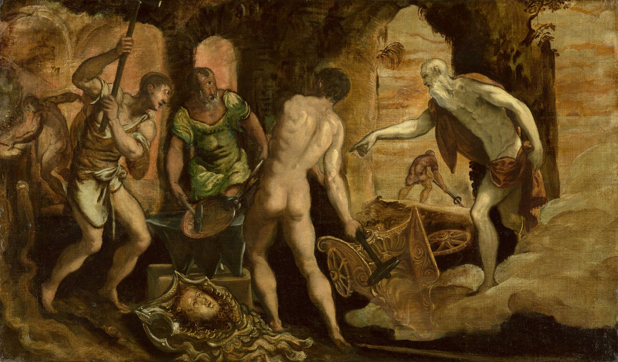 The Forge of Vulcan ، حوالي 1544-1548 (زيت على قماش) بواسطة دومينيكو روبوستي تينتوريتو