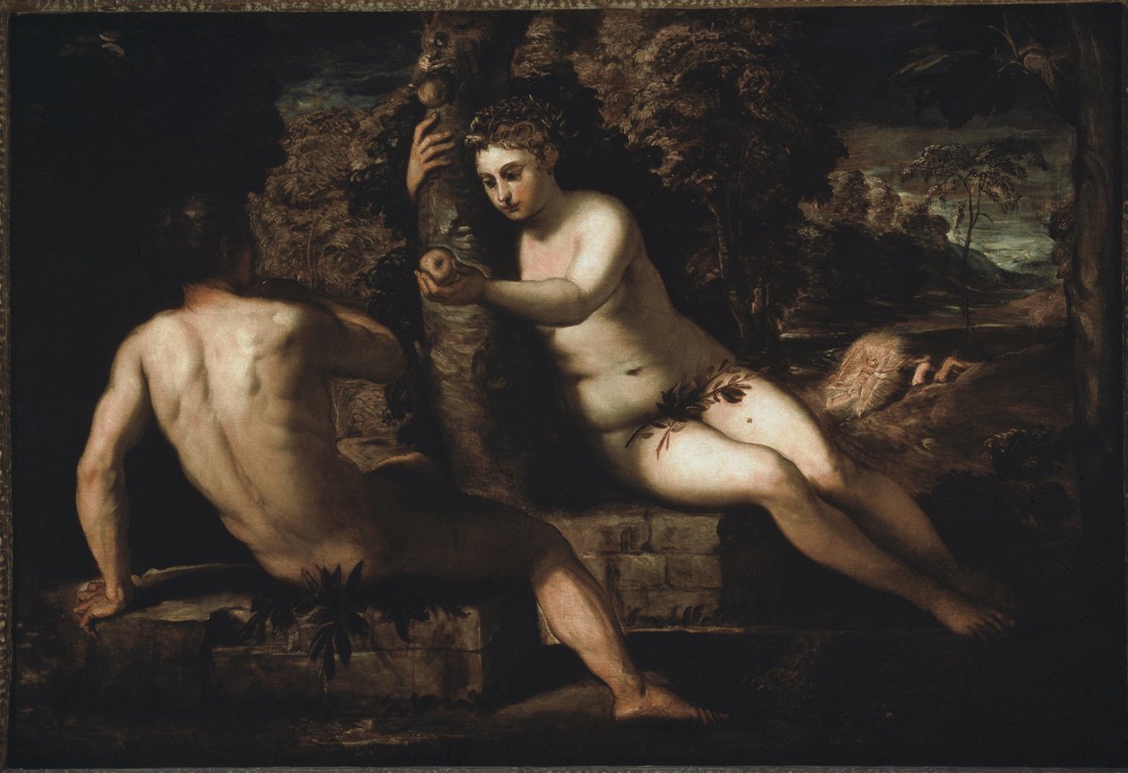 The original sin - Painting بواسطة دومينيكو روبوستي تينتوريتو