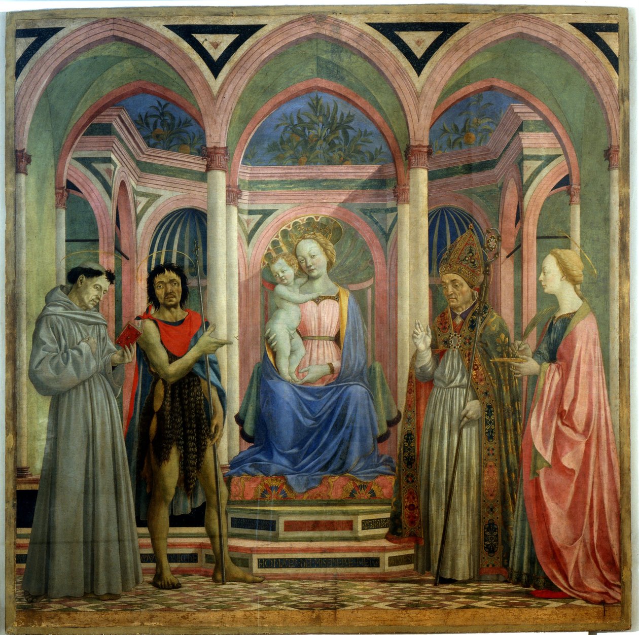 ال سانتا لوسيا دي Magnoli Altarpiece ، كاليفورنيا 1447 بواسطة دومينيكو فينيزيانو