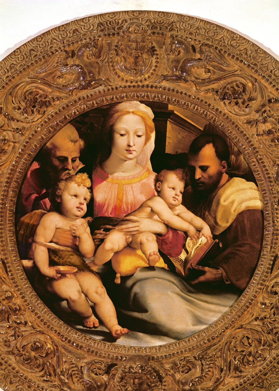 تفاصيل العائلة المقدسة والقديس يوحنا المعمدان (تفاصيل 348817) بواسطة Domenico di Pace Beccafumi
