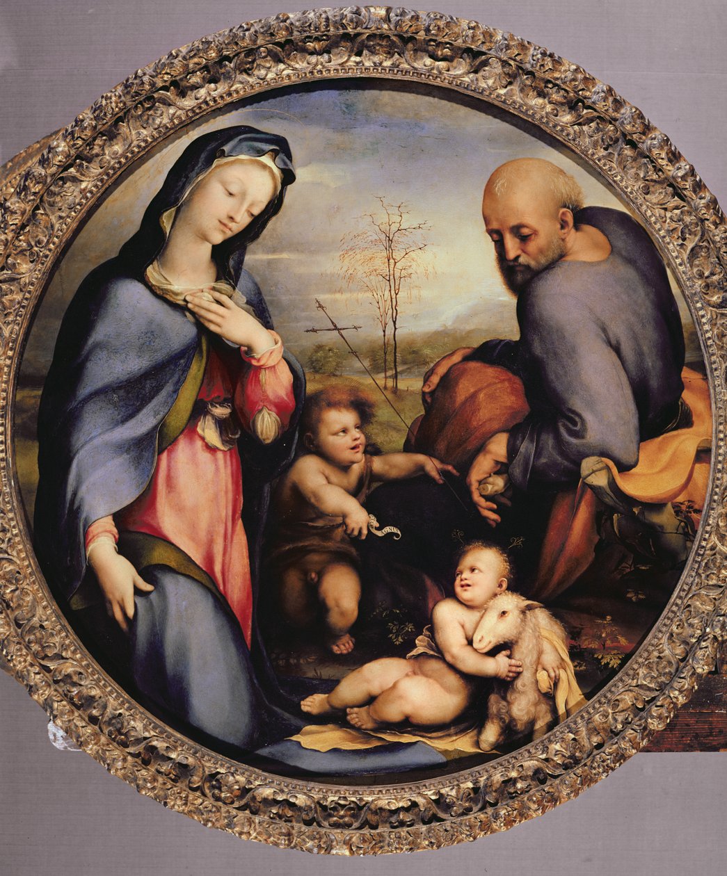 العائلة المقدسة مع الرضيع يوحنا المعمدان ، حوالي 1515 بواسطة Domenico di Pace Beccafumi