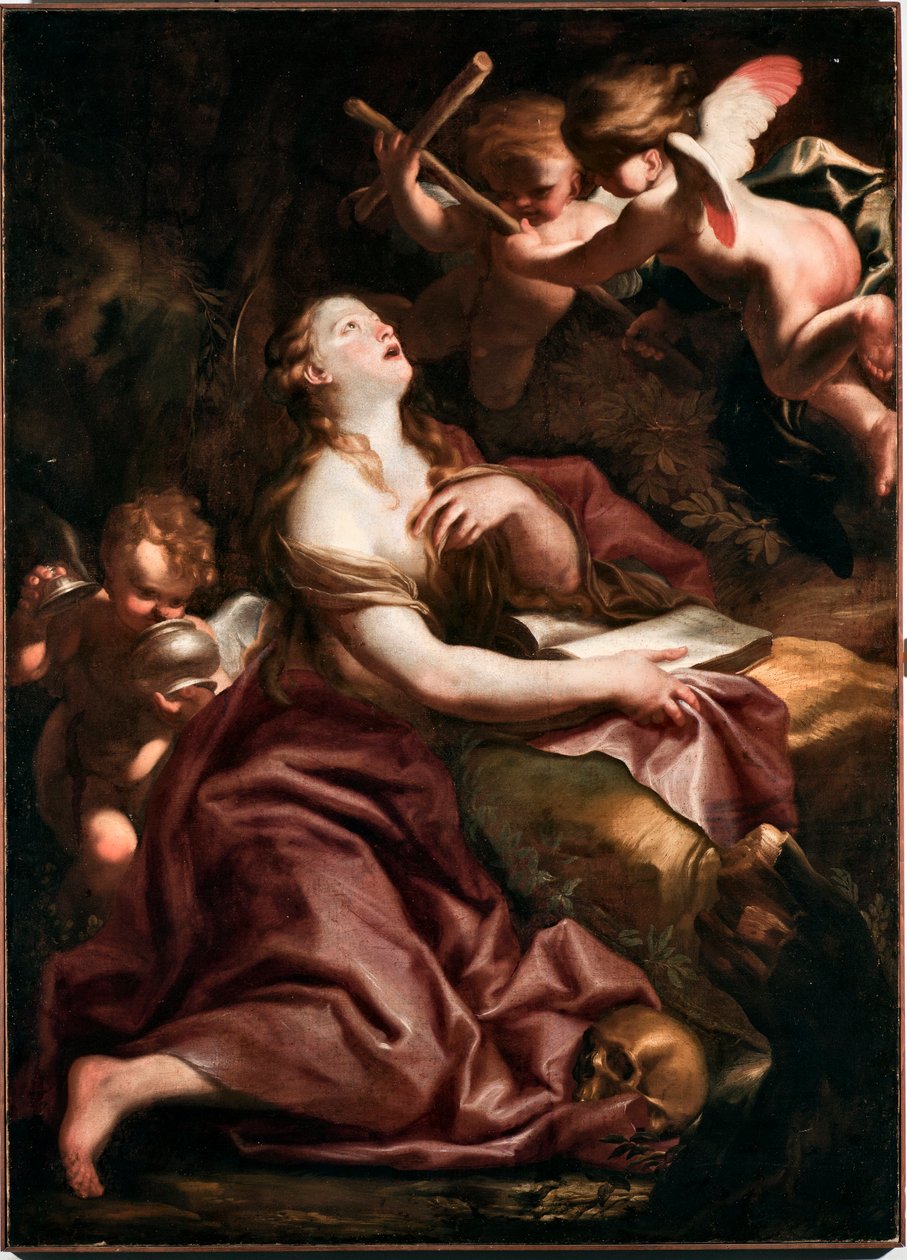 القديسة مريم المجدلية (ماري المجدلية) لوحة دومينيكو بيولا (1627-1703) ، الجينات Musei di Strada Nuova (رقم الجرد PB 290) بواسطة دومينيكو الأكبر بيولا