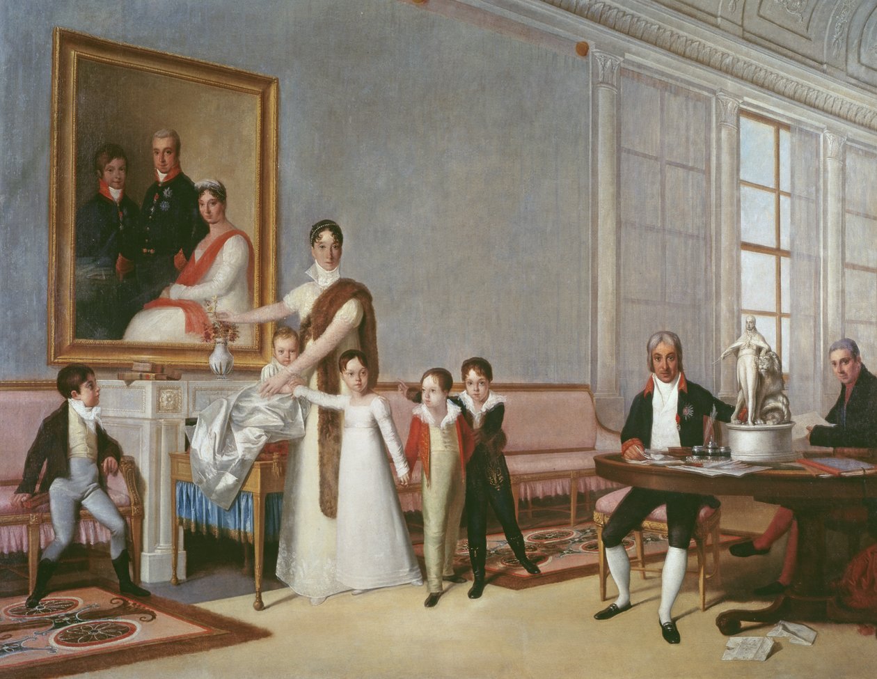 عائلة الفيكونت الأول من سانتاريم ، 1816 بواسطة Domingos Antonio de Sequeira