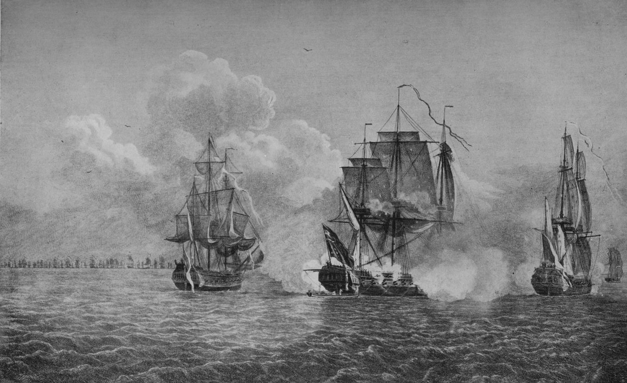 الاستيلاء على Thetis و Phenix ، c1770 بواسطة دومينيك سيريس