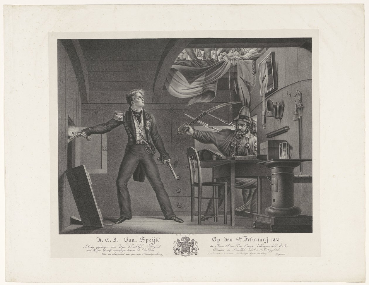 J: C: J: Van Speijk في الخامس من فبراير 1831 (العنوان على الكائن) بواسطة دومينيكوس فرانسيسكوس دو بوا
