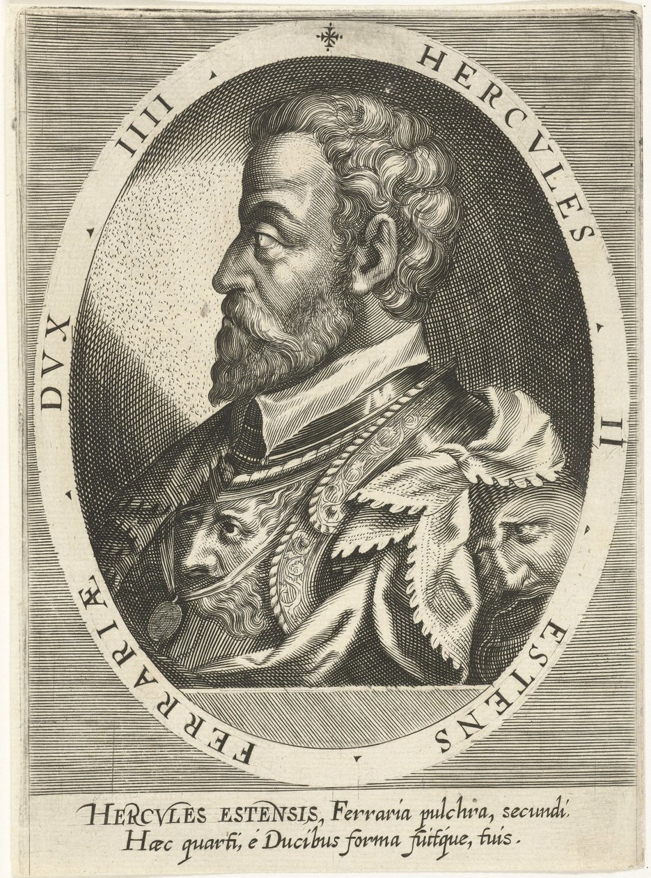 Ercole II dEste 1508-1559 ، دوق فيرارا ، مودينا وريجيو ، كاليفورنيا. 1600 بواسطة Dominicus أو Custodis Custos