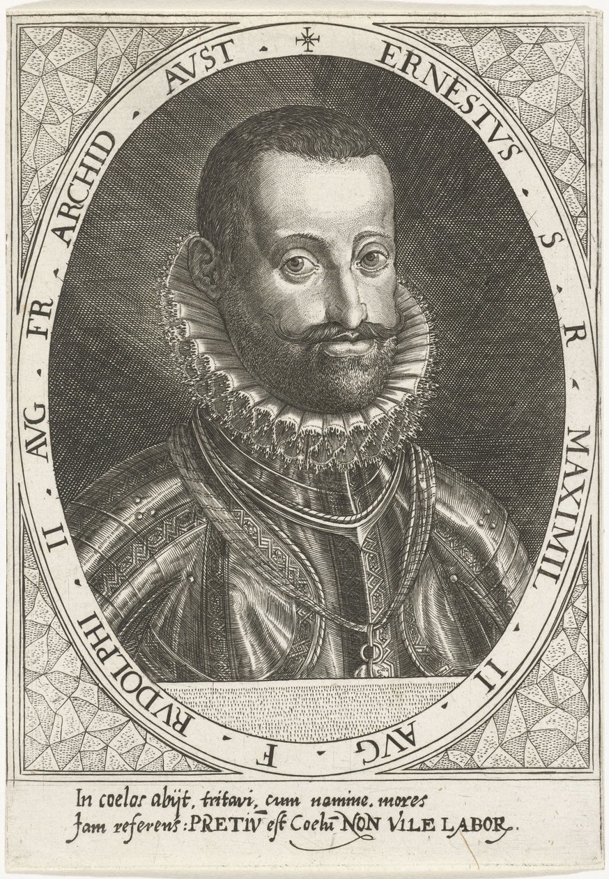 صورة الأرشيدوق إرنست النمسا 1553-1595 ، كاليفورنيا 1595-1597 بواسطة Dominicus أو Custodis Custos