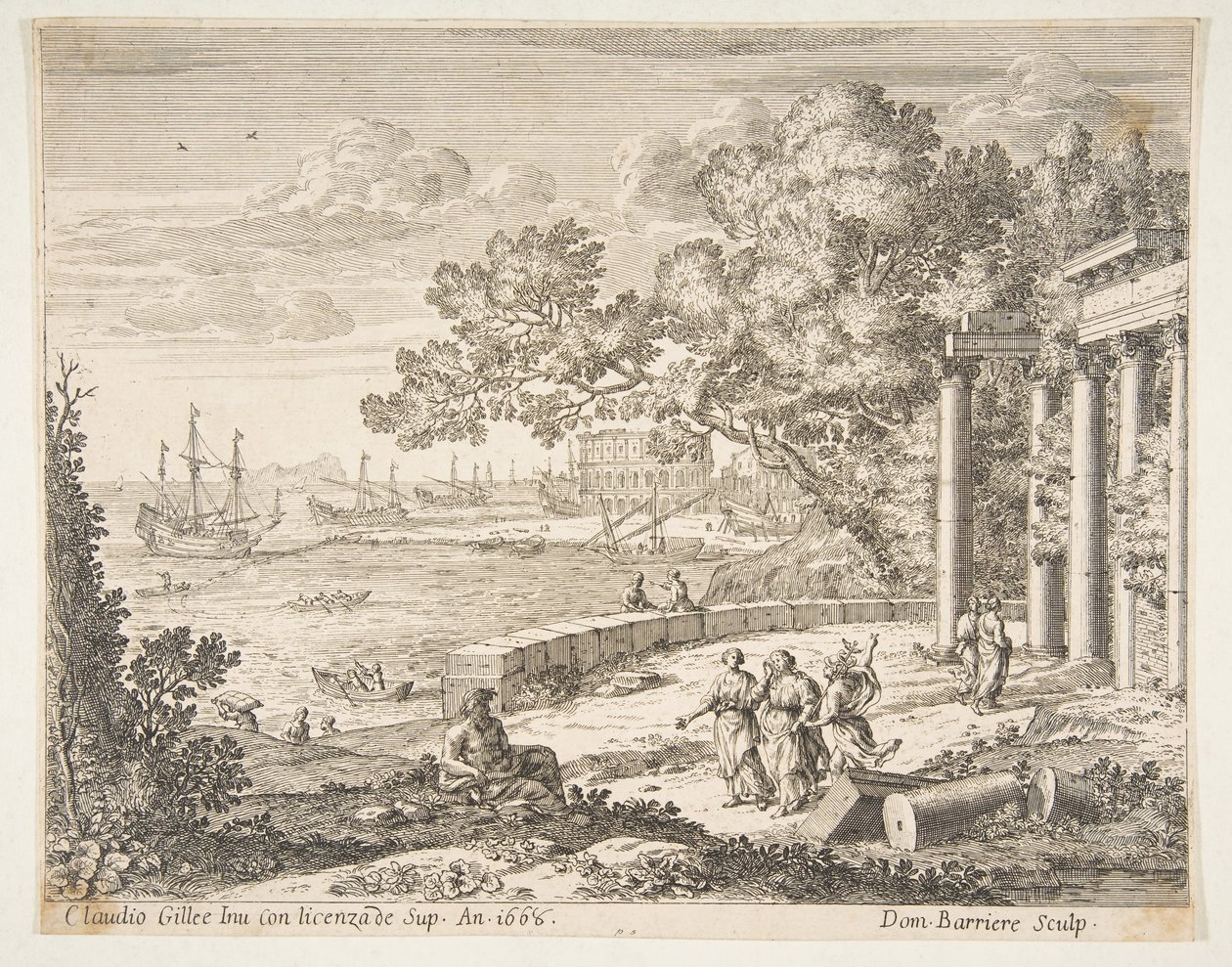 منظر طبيعي مع عطارد ، 1668. بواسطة دومينيك باريير