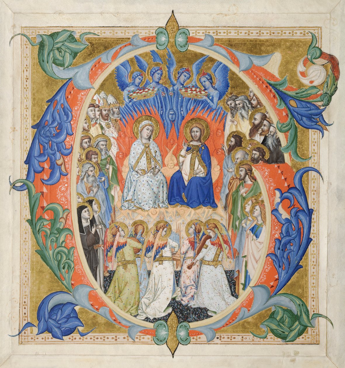 الأولي G [audeamus omnes] من التدرج: محكمة السماء بواسطة Don Silvestro dei Gherarducci