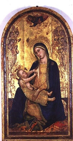 مادونا والطفل (تمبرا على اللوح) بواسطة Don Silvestro dei Gherarducci