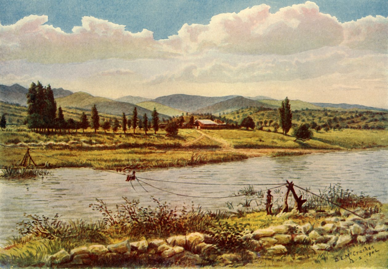 عبور نهر كوماتي ، 1902. بواسطة دونالد مكراكين