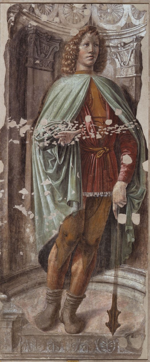 رجل مع رجل صولجان من النادي ، حوالي 1487-1488 بواسطة دوناتو برامانتي