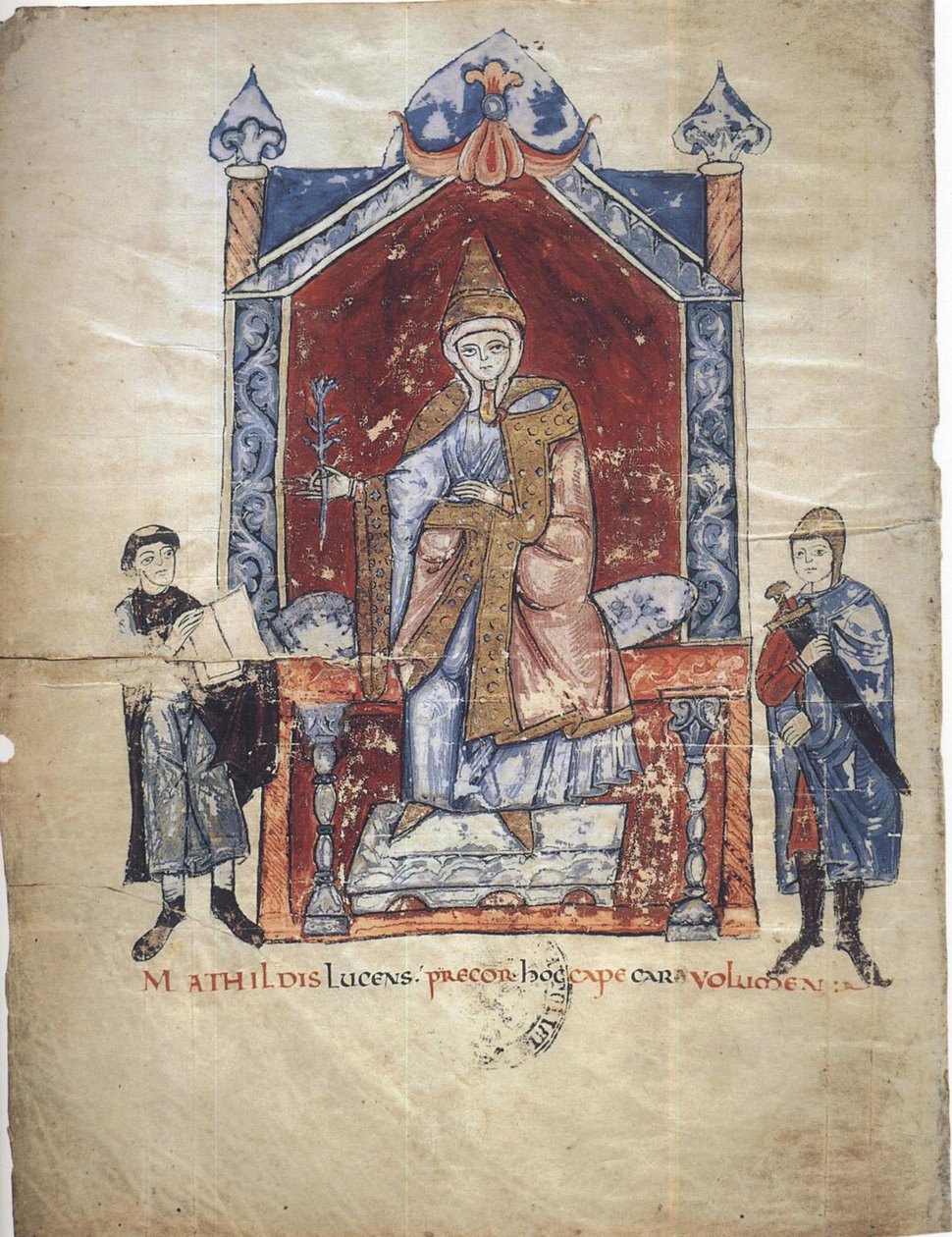 ماتيلدا من توسكانا من: Vita Mathildis di Donizone di Canossa ، بين 1111 و 1115 بواسطة دونيزون دي كانوسا