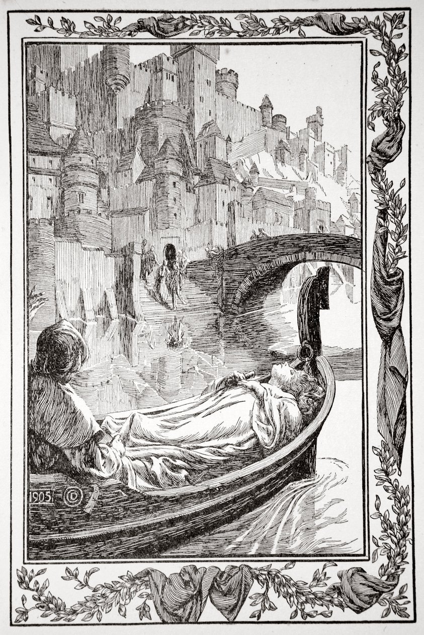 "البارجة عائمة أسفل النهر" ، 1905. بواسطة دورا كورتيس