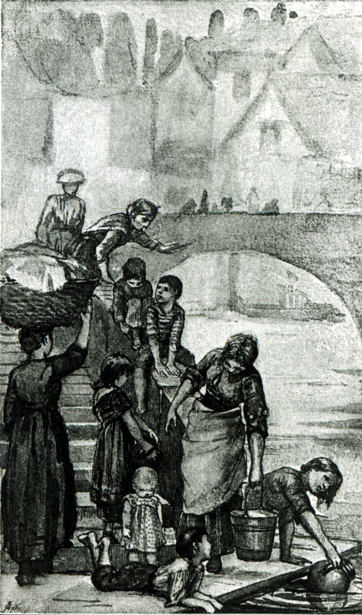 جلب المياه من النهر من "لندن ستريت عرب" لدورثي تينانت ، 1890 بواسطة دوروثي ستانلي