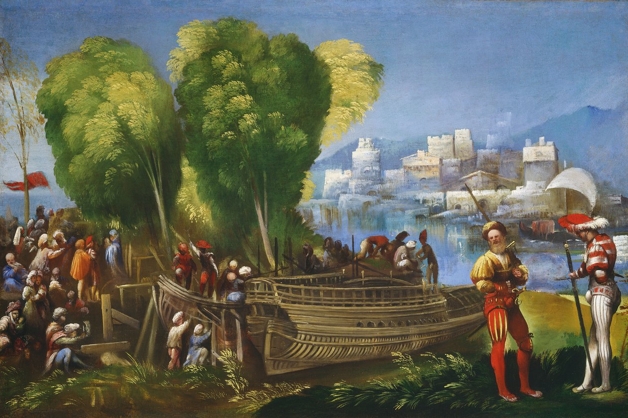 أينيس وأشاتيس على الساحل الليبي ، ج .1520 بواسطة دوسو دوسي