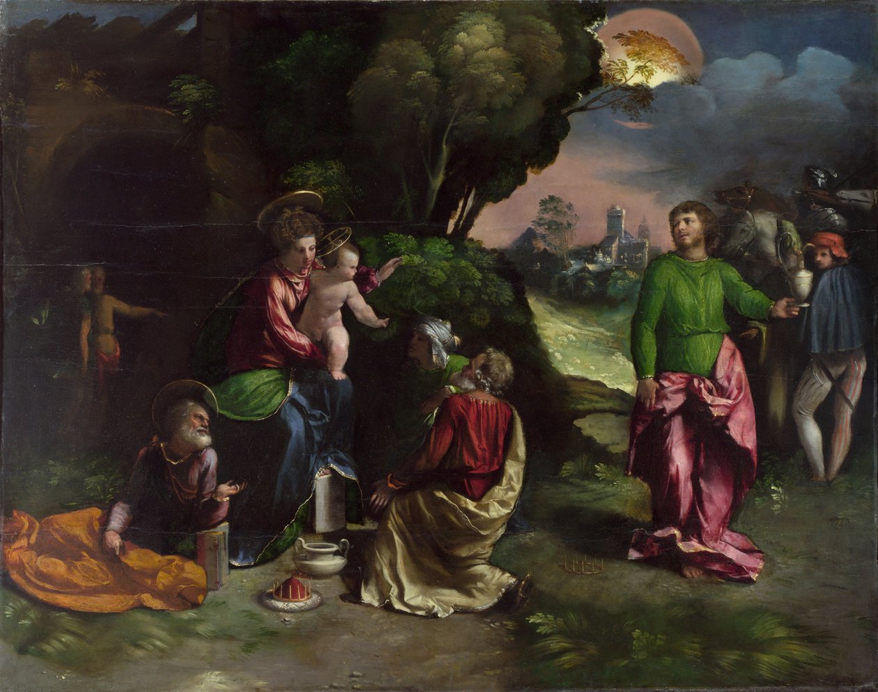 Dossi، Dosso (1486-1542) The Adoration of the Kings Oil on Wood c.1535 National Gallery، London 85،1x108 بواسطة دوسو دوسي