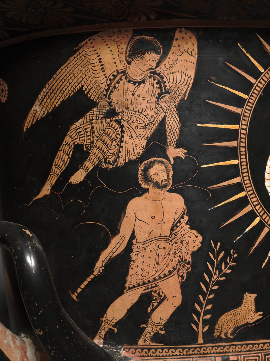 التفاصيل من lekythos ذات الشكل الأحمر بواسطة دوريس
