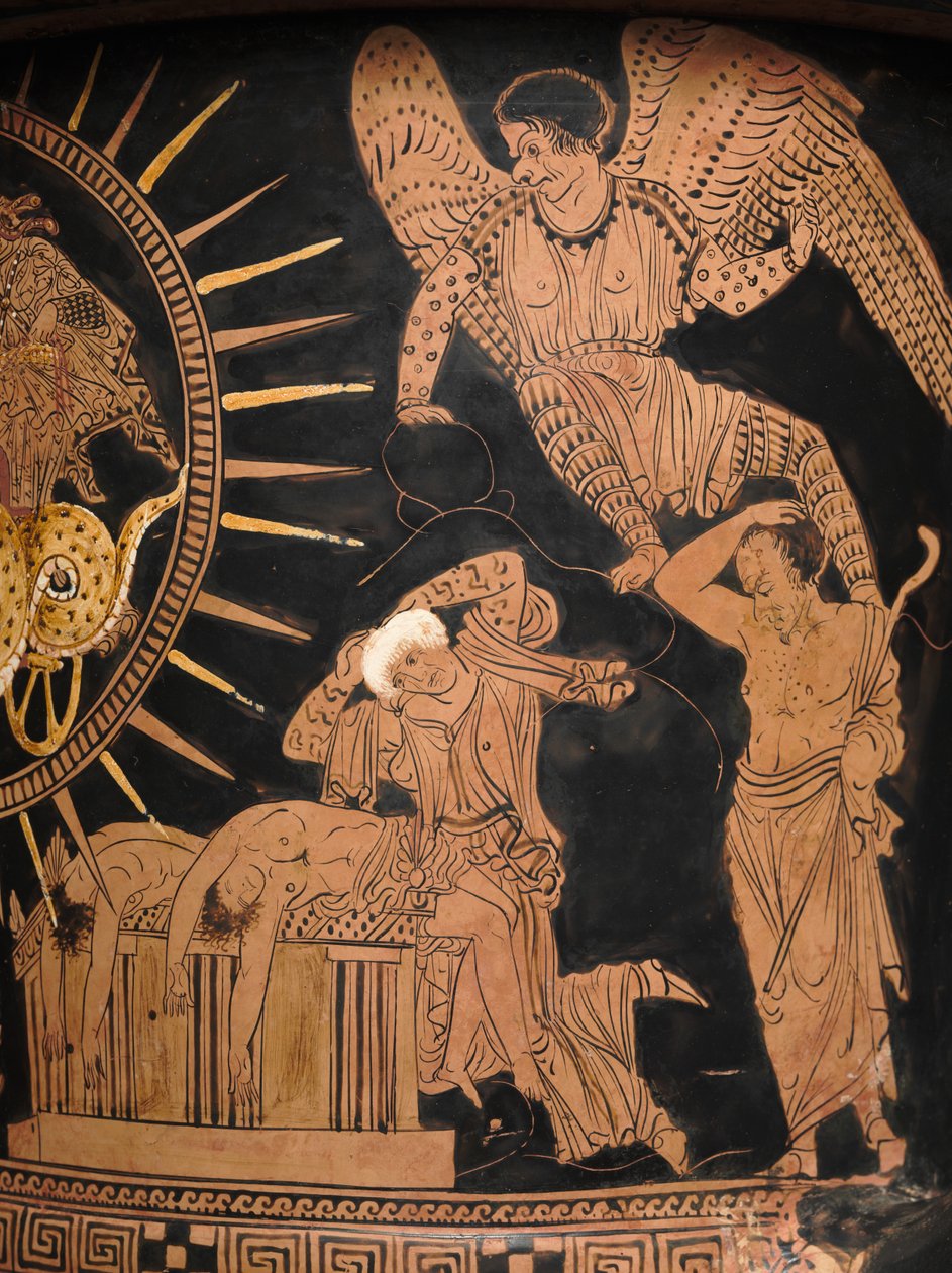 التفاصيل من lekythos ذات الشكل الأحمر بواسطة دوريس