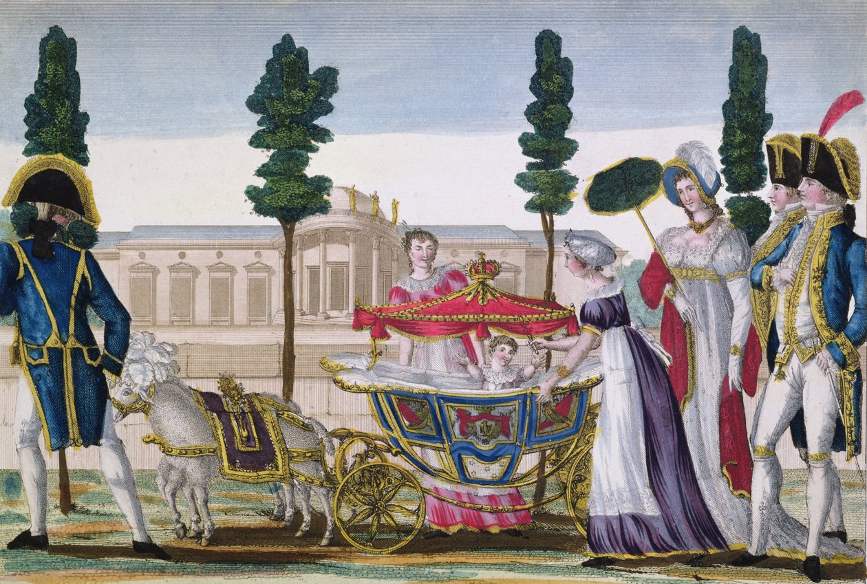 المشي مع ملك روما (1811-1832) على شرفة التويلري ، c.1812 بواسطة دوبوا
