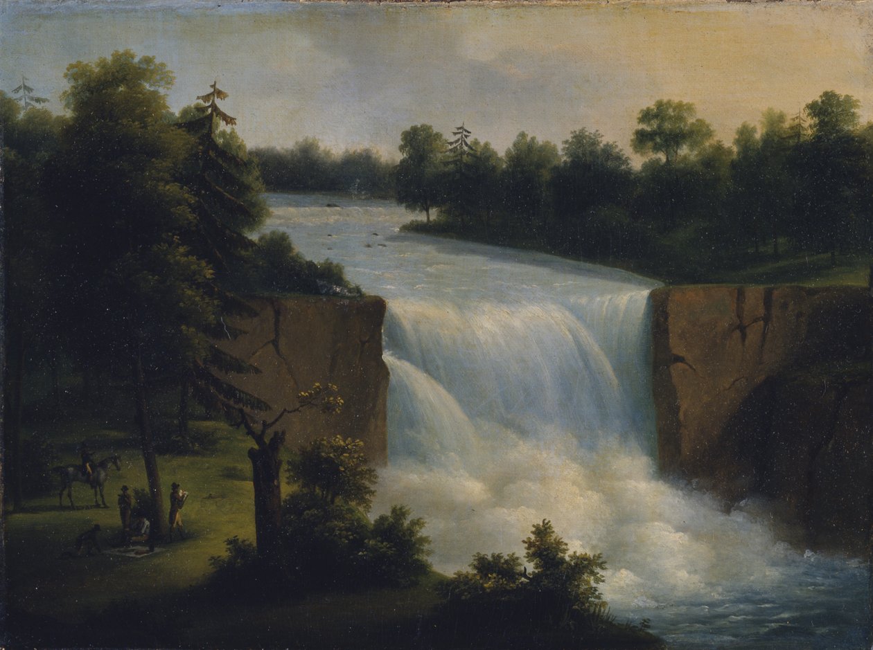 منظر لشلالات جينيسي ، روتشستر ، نيويورك ، في عام 1797 ، 1823 بواسطة Duc de Montpensier