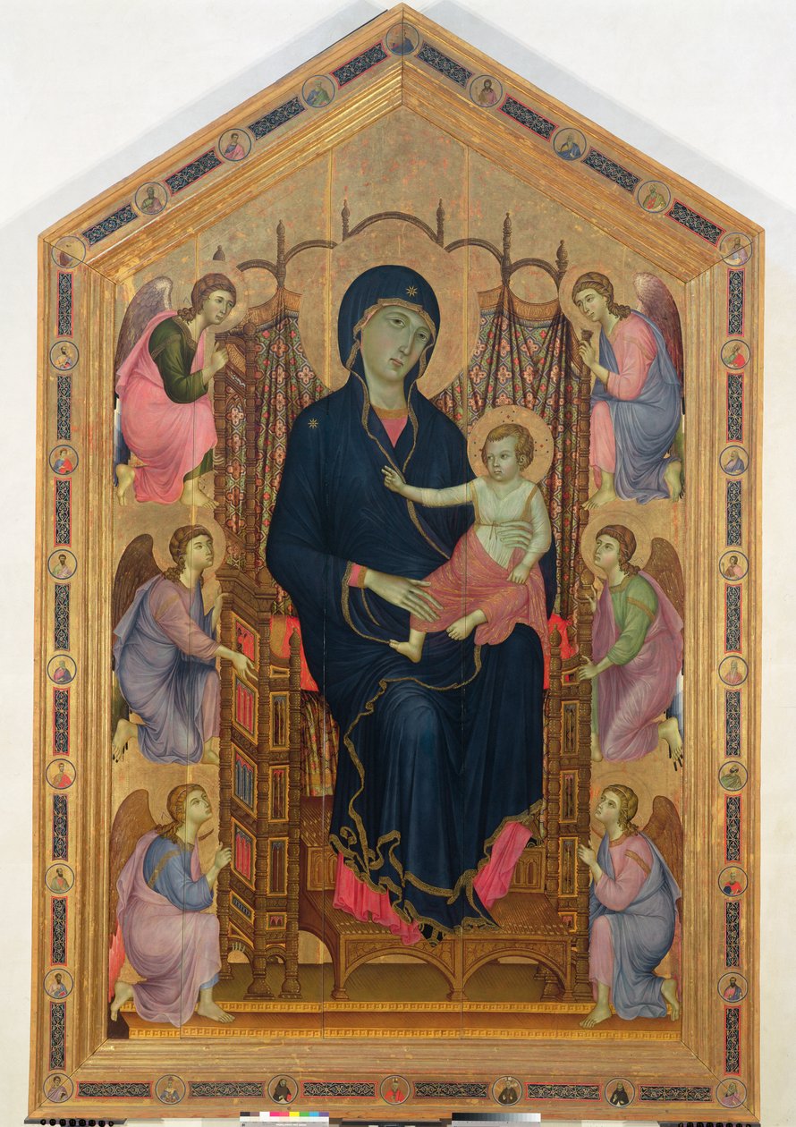 مادونا والطفل (Rucellai Madonna) 1285 (درجة الحرارة على اللوحة) بواسطة دوتشيو دي بونينسينيا