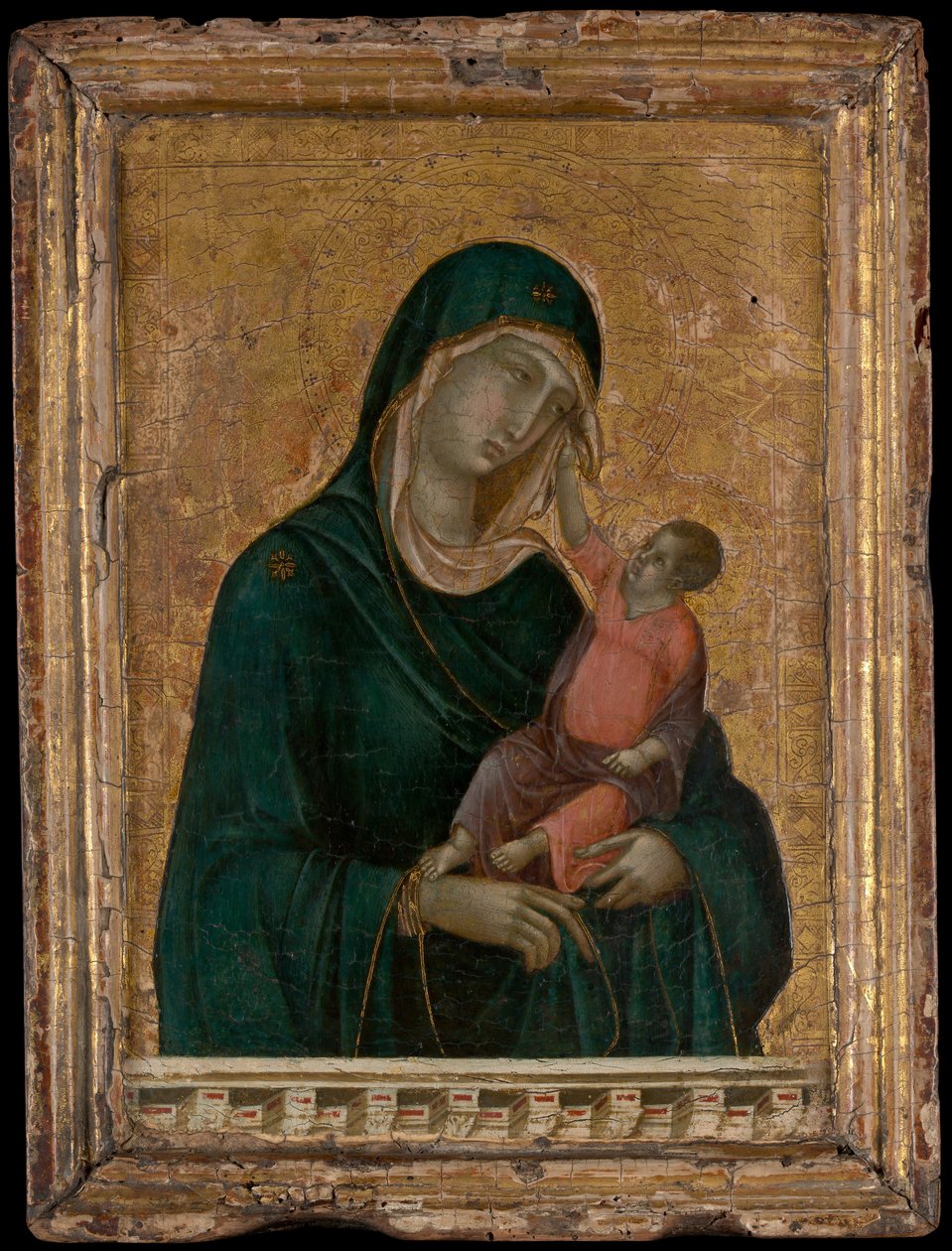 مادونا والطفل ، كاليفورنيا. 1290-1300. بواسطة دوتشيو دي بونينسينيا