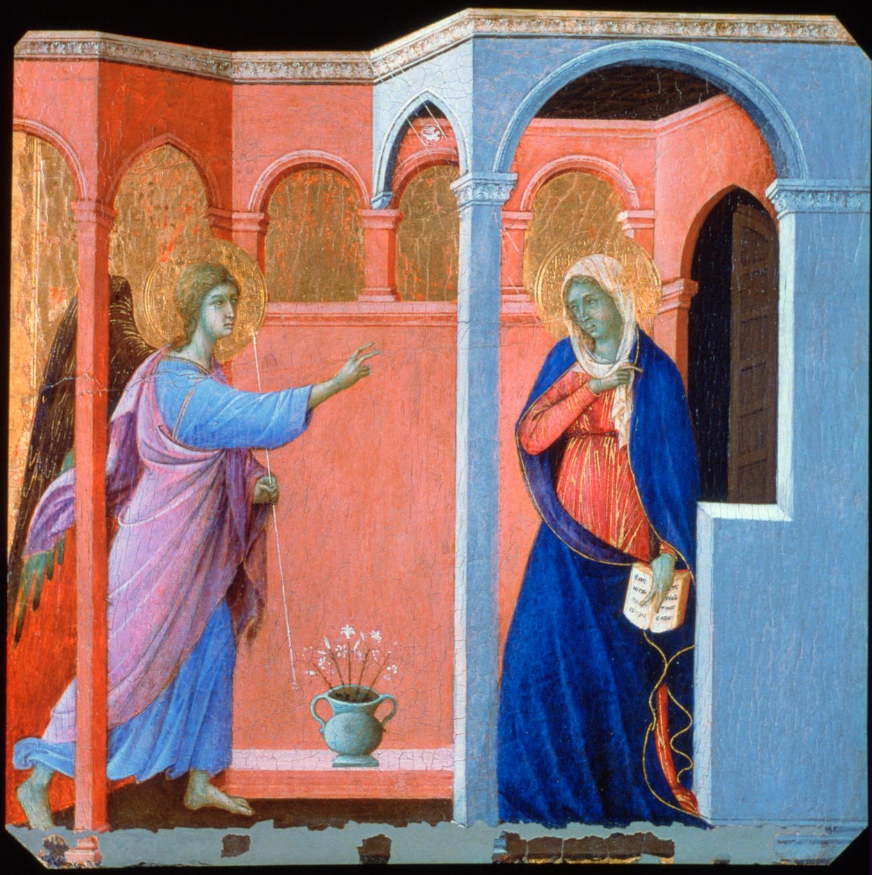 لوحة من Maestà Altarpiece: The Anniversary ، 1311 بواسطة دوتشيو دي بونينسينيا