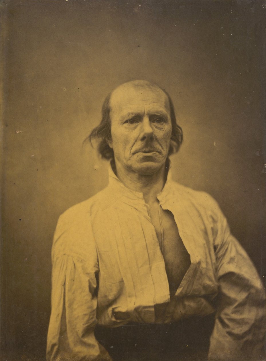 وجه مستريح ، 1854-1856 ، طُبع عام 1862. بواسطة دوشين دي بولوني