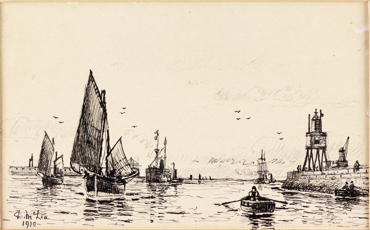 جروين. South Shields (حبر أسود على البطاقة) بواسطة دنكان إف ماكليا