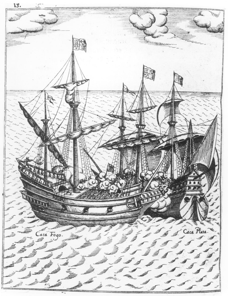سفينة كنز إسبانية نهبها فرانسيس دريك (c.1540-96) في المحيط الهادئ بواسطة المدرسة الهولندية