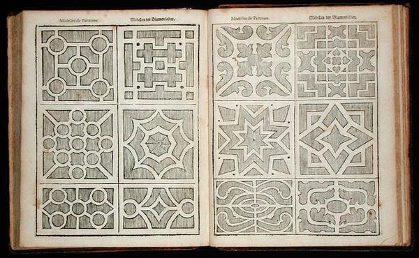 تصميمات للصالات ، من "البستاني الهولندي" بقلم يوهان فان دير جروين ، نُشرت عام 1699 (نقش) (انظر أيضًا 171922 بواسطة المدرسة الهولندية