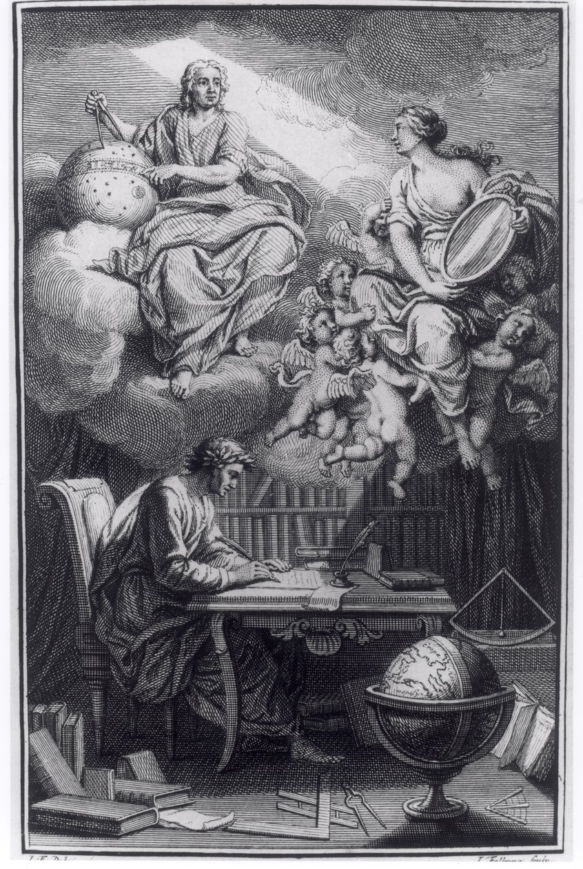 واجهة Elemens de la Philosophie de Neuton بواسطة Voltaire (1694-1778) المنشورة في أمستردام ، 1738 بواسطة المدرسة الهولندية