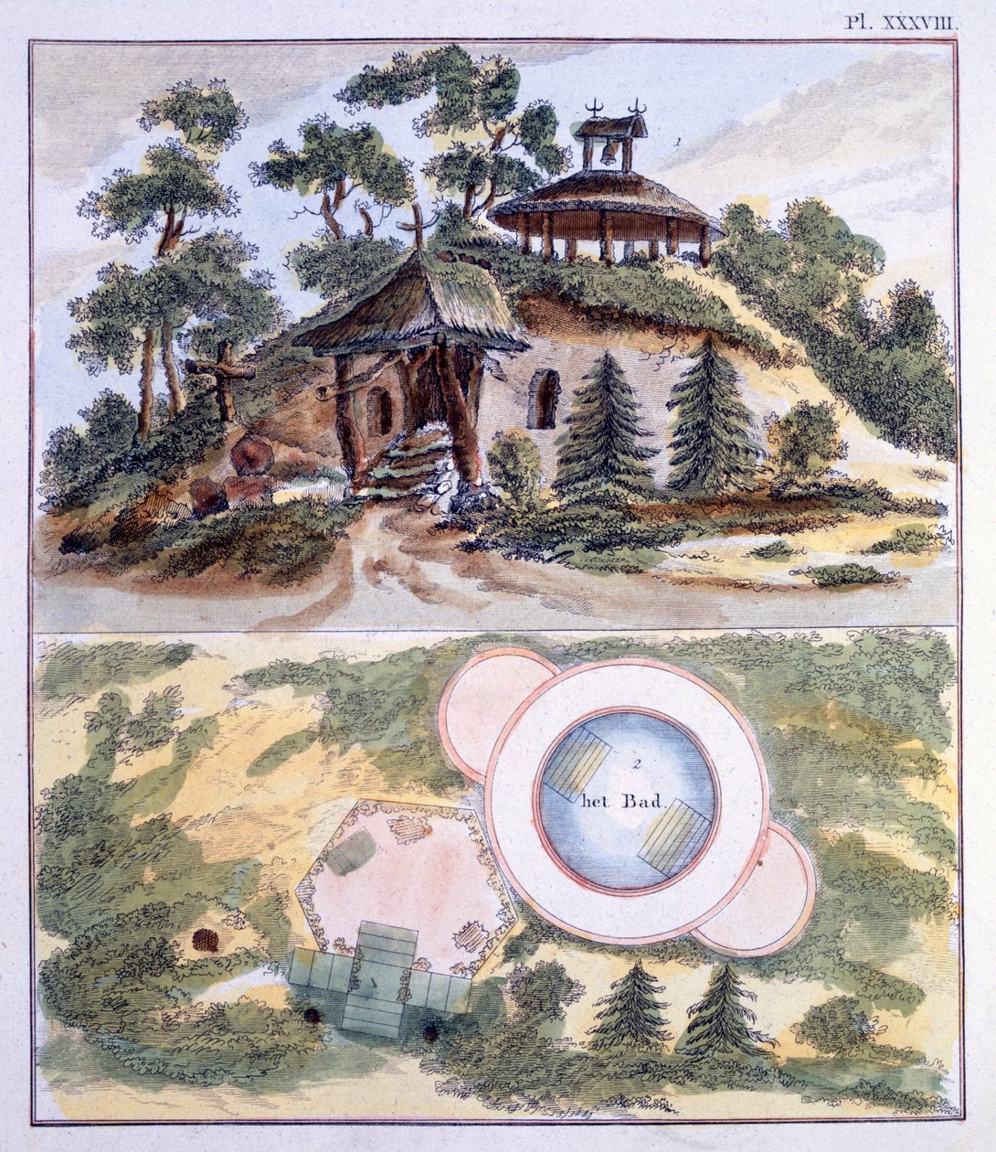 زينة الحديقة ، من مجلة Garden Gems بقلم G. van Laar ، تم نشره عام 1802 بواسطة المدرسة الهولندية
