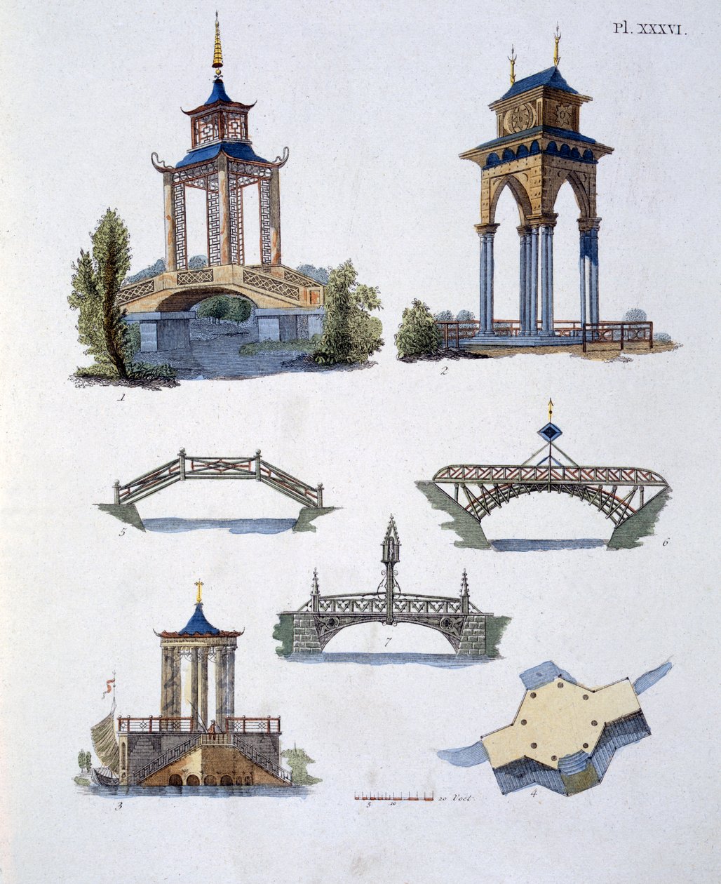 زينة الحديقة ، من مجلة Garden Gems بقلم G. van Laar ، تم نشره عام 1802 بواسطة المدرسة الهولندية
