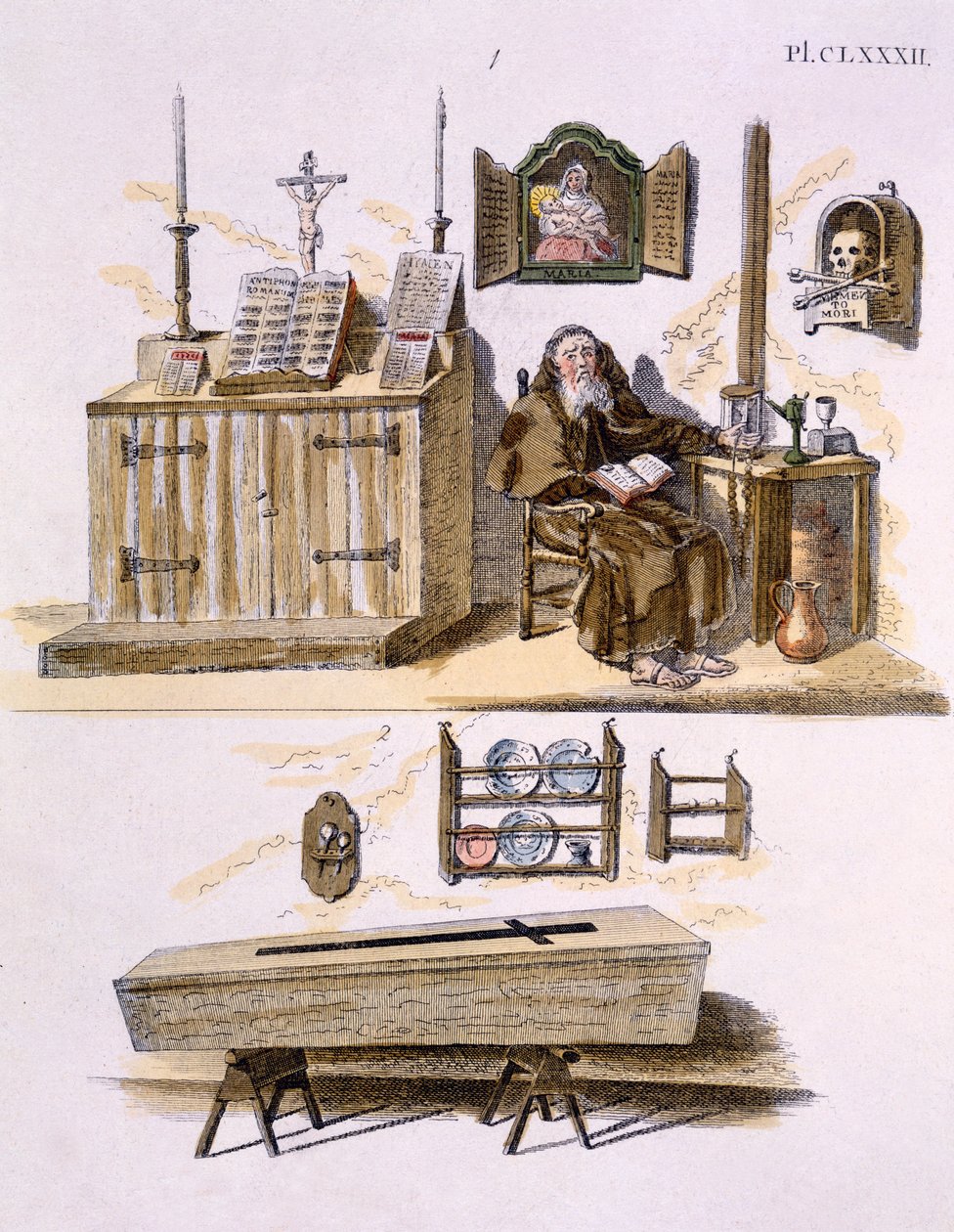 رسم توضيحي من مجلة Gems Garden من تأليف G. van Laar ، تم نشره عام 1802 بواسطة المدرسة الهولندية