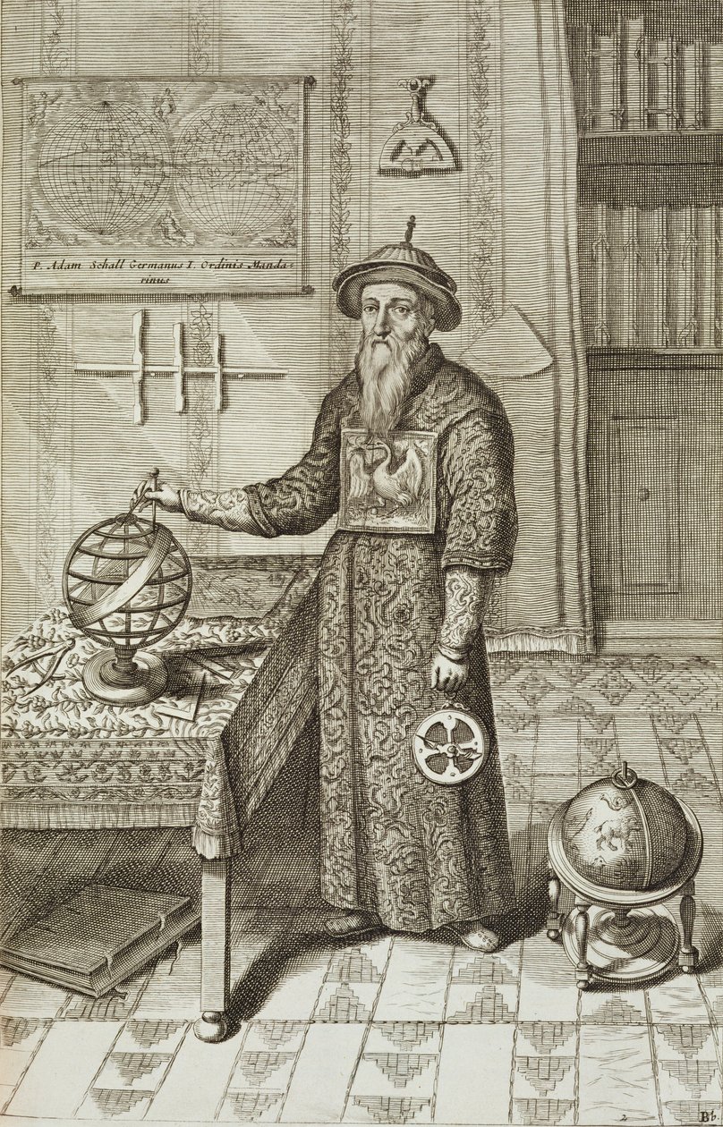 يوهان آدم شال فون بيل (1591-1666) من الصين رسمها أثناسيوس كيرشر (1601-80) 1667 بواسطة المدرسة الهولندية