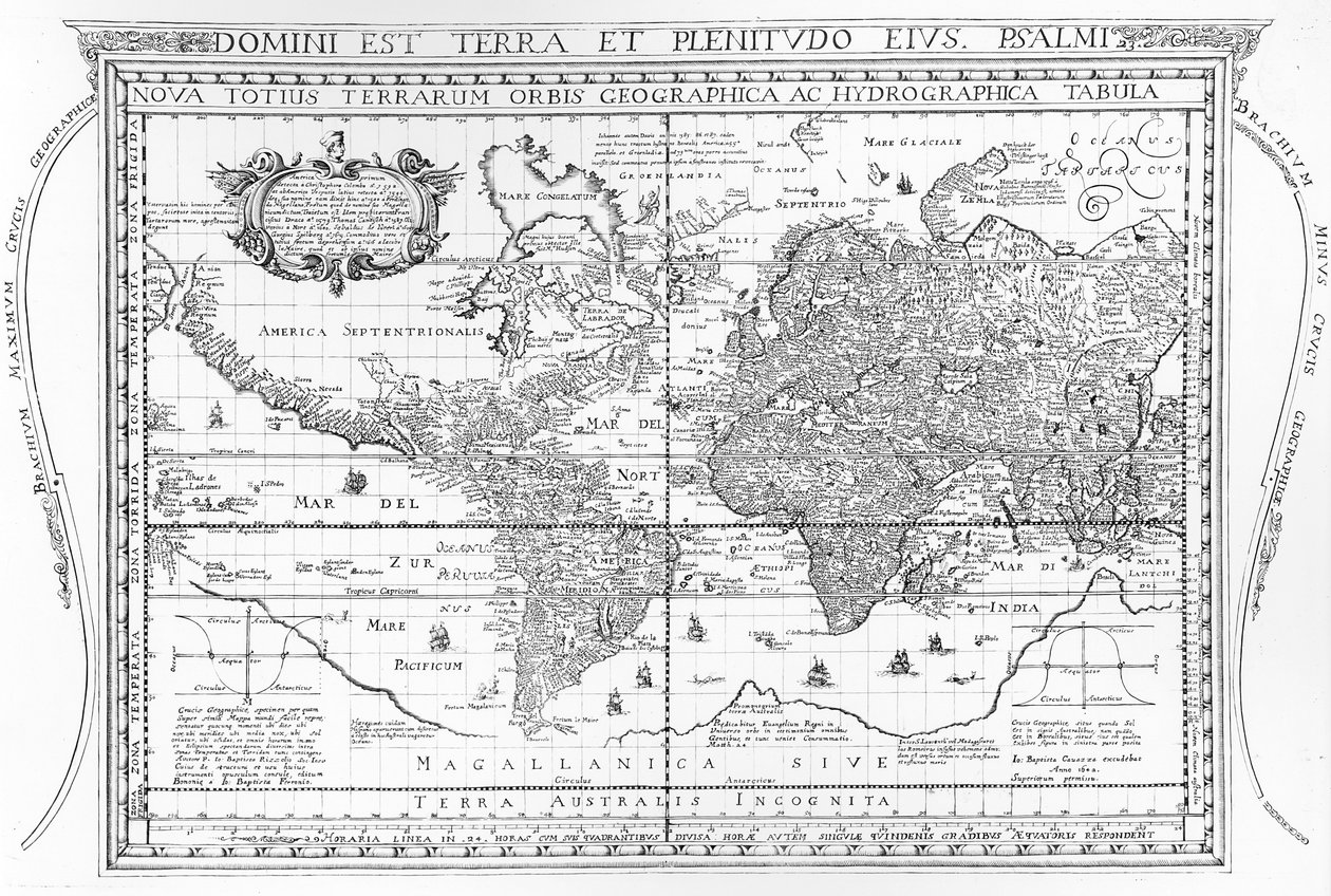 Nova Totius Terrarum Orbis Geographica Ac Descriptio ، 1642 بواسطة المدرسة الهولندية